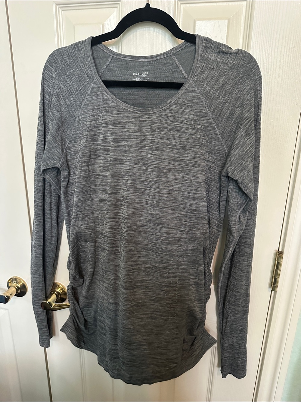 Athleta Heather Gray Long Sleeve Performance Tee